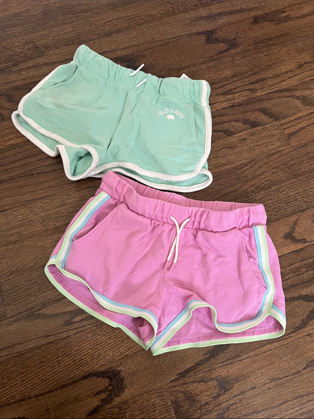 Old Navy Pink and Mint Girls Athletic Shorts Set
